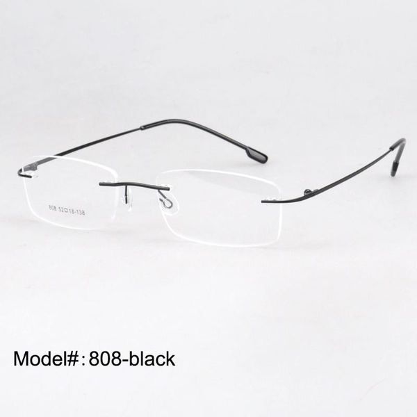 808 wholesale rimless hinged optical frames memory titanium eyeglasses prescription spectacles, Silver
808 wholesale rimless hinged optical frames memory titanium eyeglasses prescription spectacles, Silver