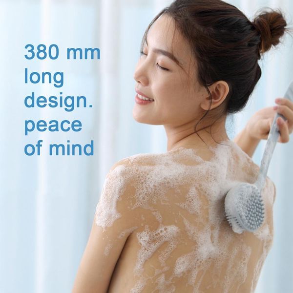 double-sided shower body brush silicone long handle bathroom wash brush bathing massage back loofah body scrubbers massager accessorie
double-sided shower body brush silicone long handle bathroom wash brush bathing massage back loofah body scrubbers massager accessorie