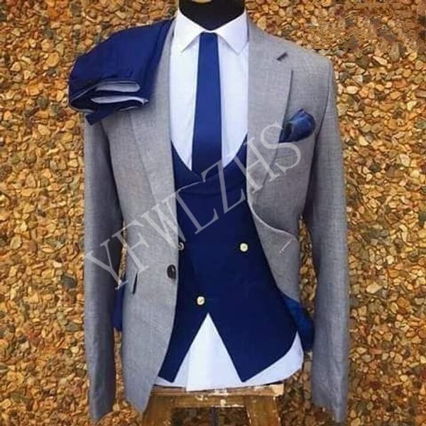 one button groomsmen notch lapel wedding groom tuxedos men suits wedding/prom/dinner man blazer(jacket+tie+vest+pants) 1507, Black;gray