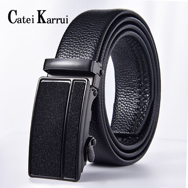 catei karrui men's belt - autolock leather ratchet dress belt for men with automatic buckle - trim to fit, Black;brown
catei karrui men's belt - autolock leather ratchet dress belt for men with automatic buckle - trim to fit, Black;brown