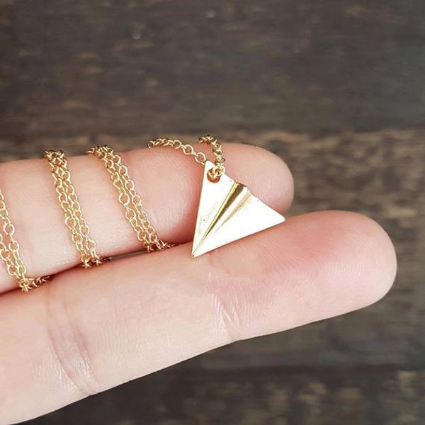 10 origami airplane fashion simple plane small aircraft pendant necklace ladies model lovers favorite lucky woman mother men's family g, Silver
10 origami airplane fashion simple plane small aircraft pendant necklace ladies model lovers favorite lucky woman mother men's family g, Silver
