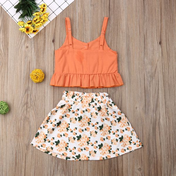 fashion 2019 summer baby girls clothing sets cotton princess floral bow toddler kids sling +skirts 2pcs clothes outfits suit, White
fashion 2019 summer baby girls clothing sets cotton princess floral bow toddler kids sling +skirts 2pcs clothes outfits suit, White