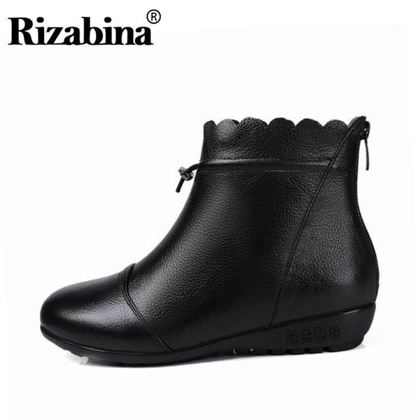 rizabina women ankle boots genuine leather winter autumn short boots casual lace up hollow out flats shoes women size 33-43, Black
rizabina women ankle boots genuine leather winter autumn short boots casual lace up hollow out flats shoes women size 33-43, Black