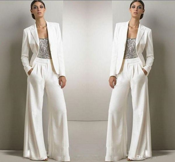 2020 new bling sequins ivory white pants suits mother of the bride dresses formal chiffon tuxedos women party wear fashion modest, Black;red
2020 new bling sequins ivory white pants suits mother of the bride dresses formal chiffon tuxedos women party wear fashion modest, Black;red