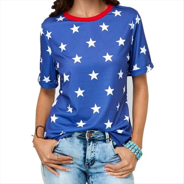 season 2020 urban leisure collage star short sleeve round t-shirt pullover star pullover collar loose women's t-shirt, White
season 2020 urban leisure collage star short sleeve round t-shirt pullover star pullover collar loose women's t-shirt, White