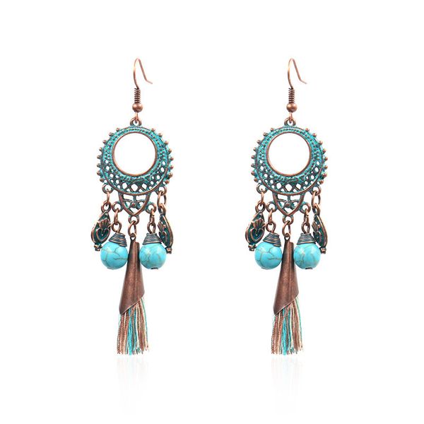 european and american explosive tassel earrings boho style hollow flower leaf tassel earrings, Golden
european and american explosive tassel earrings boho style hollow flower leaf tassel earrings, Golden