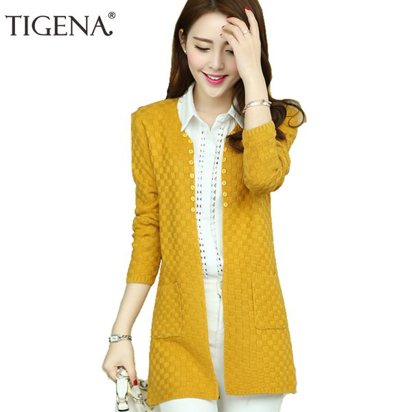 tigena long cardigan female 2019 spring autumn knitted women long sleeve cardigan winter sweater women yellow black blue, White 
tigena long cardigan female 2019 spring autumn knitted women long sleeve cardigan winter sweater women yellow black blue, White