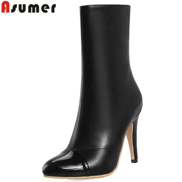 asumer black white fashion mid calf boots pointed toe zip high heels boots elegant ladies prom autumn winter women
asumer black white fashion mid calf boots pointed toe zip high heels boots elegant ladies prom autumn winter women
