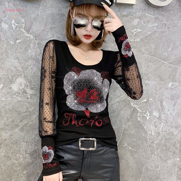 lace diamonds flower t-shirt women 2020 new autumn winter european clothes back long sleeve camiseta mujer tees t9n104, White
lace diamonds flower t-shirt women 2020 new autumn winter european clothes back long sleeve camiseta mujer tees t9n104, White