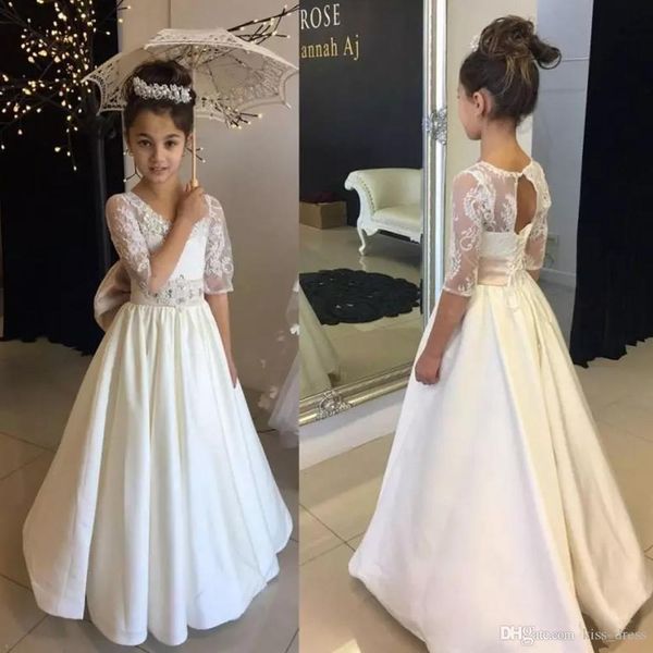 vintage lace long flower girl dresses 2019 new beaded floor length a-line half sleeve first communion dress girl dress for wedding gowns432, White;blue
vintage lace long flower girl dresses 2019 new beaded floor length a-line half sleeve first communion dress girl dress for wedding gowns432, White;blue