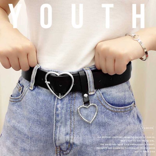 2020 new sweetheart buckle with adjustable ladies cute heart-shaped thin belt high puality punk fashion belts, Black;brown 
2020 new sweetheart buckle with adjustable ladies cute heart-shaped thin belt high puality punk fashion belts, Black;brown