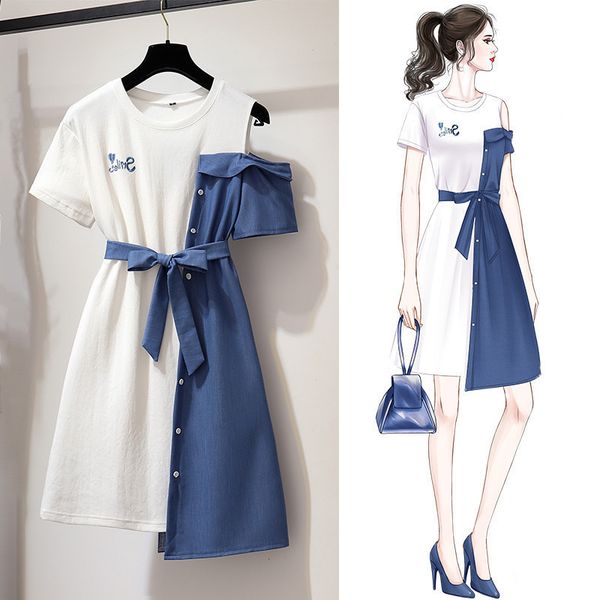 off-shoulder dress women's 2019 popular summer skirt women's gentle hipster fairy skirt chic mid-length korean-style, White;black
off-shoulder dress women's 2019 popular summer skirt women's gentle hipster fairy skirt chic mid-length korean-style, White;black