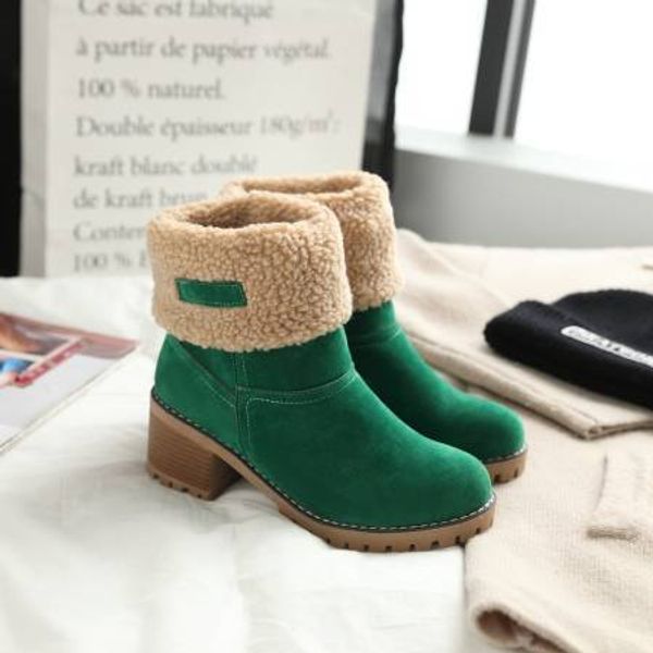 new women's snow boots thick heel with round head short boot women boots winter outdoor keep warm fur boots waterproof t200425, Black
new women's snow boots thick heel with round head short boot women boots winter outdoor keep warm fur boots waterproof t200425, Black