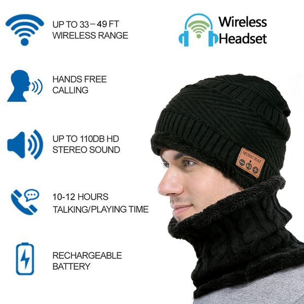 fashion beanie hat v5.0 + edr bluetooth 2 pcs winter beanie hat scarf set warm knit thick knit cap for men women
fashion beanie hat v5.0 + edr bluetooth 2 pcs winter beanie hat scarf set warm knit thick knit cap for men women