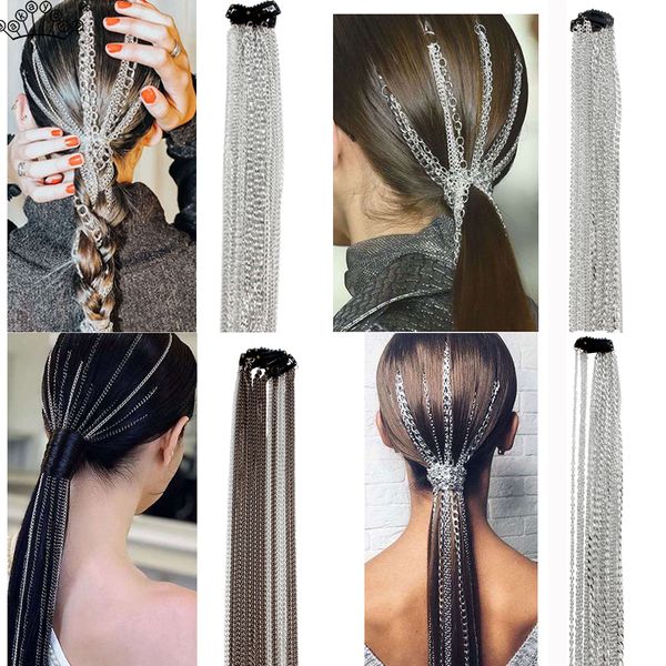 bohemian aluminum silver hair extensions clip multi strand long tassel chain bridal wedding hair accessories headwear, Golden;white
bohemian aluminum silver hair extensions clip multi strand long tassel chain bridal wedding hair accessories headwear, Golden;white