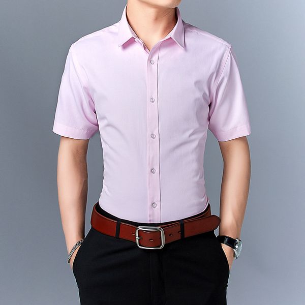 men's dress shirts summer short-sleeved shirt young men korean version of slim-fit solid color large size, White;black
men's dress shirts summer short-sleeved shirt young men korean version of slim-fit solid color large size, White;black