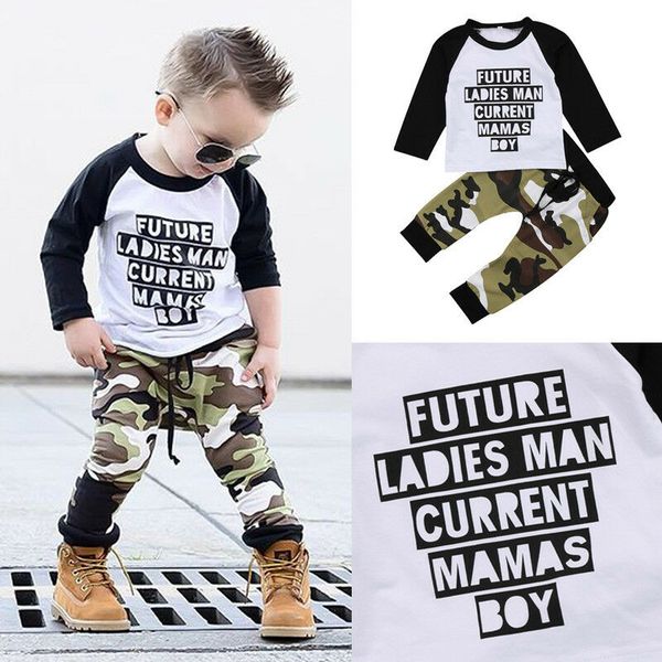 toddler baby boy kids clothes set mama letter t-shirt camouflage pants cool clothing baby boys outfits print, White
toddler baby boy kids clothes set mama letter t-shirt camouflage pants cool clothing baby boys outfits print, White
