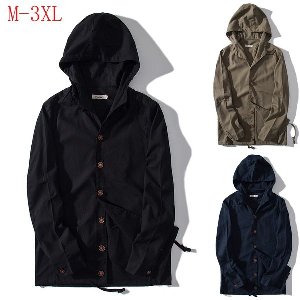 fashion men's sport jackets cotton linen hoodies solid color coats long sleeve shirt button blouse long coat male outwear, Black;brown
fashion men's sport jackets cotton linen hoodies solid color coats long sleeve shirt button blouse long coat male outwear, Black;brown