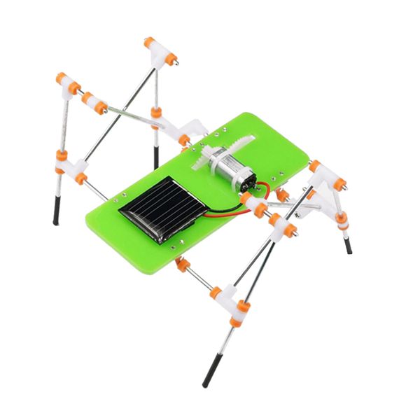 Creative Mechanism Kits- Diy Assembled Solar Power Four Feet Robot Model Toy