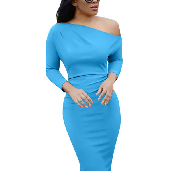 2019 new fashion summer dress women's dresses one shoulder three quarters sleeves dress solid skew neck bodycon vestidos, Black;gray
2019 new fashion summer dress women's dresses one shoulder three quarters sleeves dress solid skew neck bodycon vestidos, Black;gray