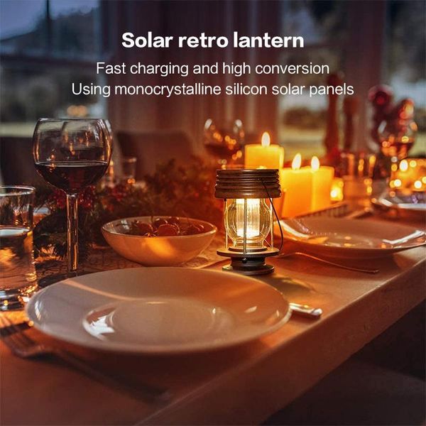 Retro Design Of Solar Water-proof Landscape Lanterns, Suitable For Decorative Lights In Courtyards, Courtyards, Gardens And Passages 10045