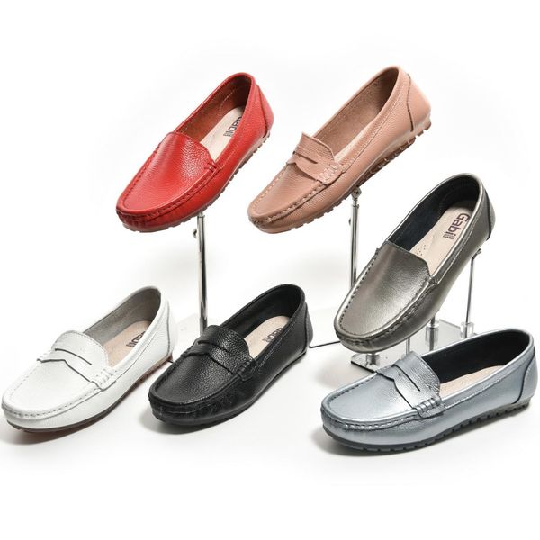 moccasins genuine leather red women's summer shoes slipony, Black 
moccasins genuine leather red women's summer shoes slipony, Black