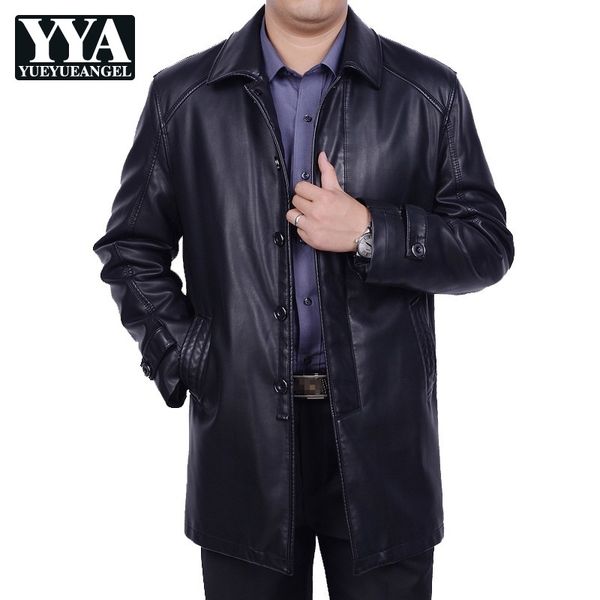 korean men's autumn winter plus size m-4xl faux leather jacket men long business casual jackets male leather coat trench clothes, Black
korean men's autumn winter plus size m-4xl faux leather jacket men long business casual jackets male leather coat trench clothes, Black