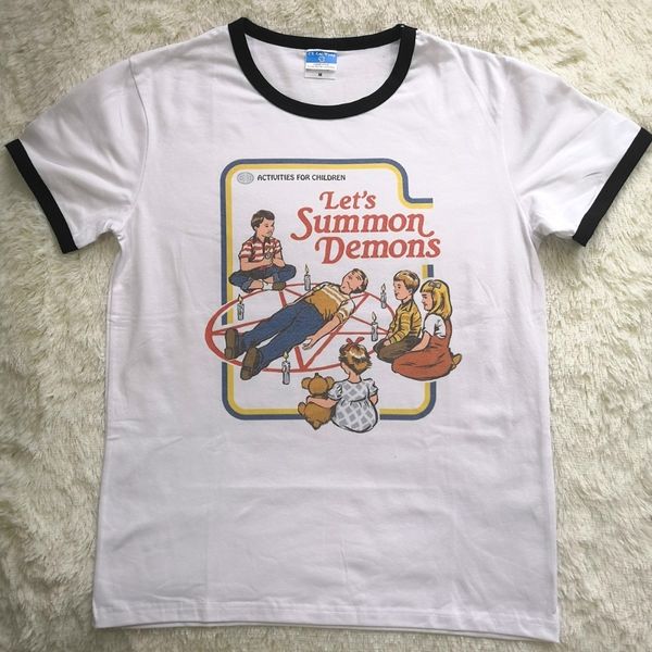 t shirt womens designer funny vintage women tshirt cotton short sleeve summon demons graphic harajuku summer tumblr women, White
t shirt womens designer funny vintage women tshirt cotton short sleeve summon demons graphic harajuku summer tumblr women, White