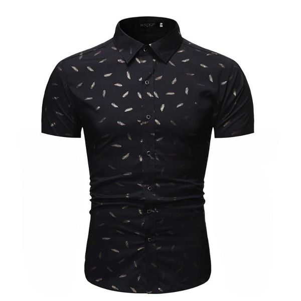 men's new summer short sleeve printed casual fashion shirt in european size xxl, White;black
men's new summer short sleeve printed casual fashion shirt in european size xxl, White;black