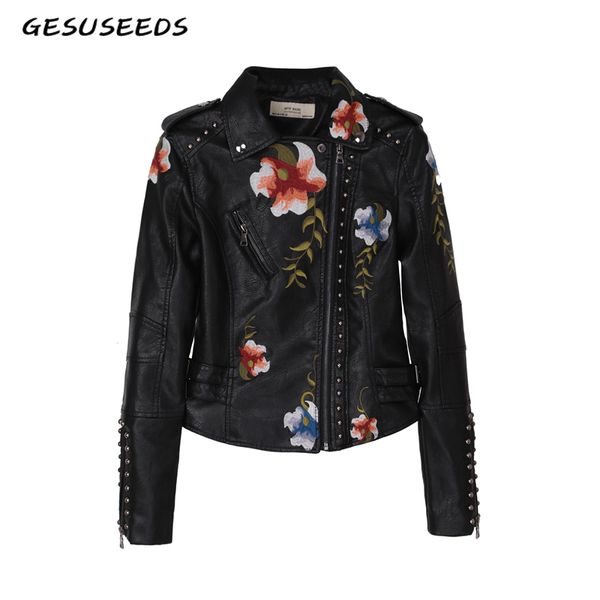 floral embroidery faux leather coat black faux leather jacket white biker motorcycle jacket women zipper punk autumn winter 2019
floral embroidery faux leather coat black faux leather jacket white biker motorcycle jacket women zipper punk autumn winter 2019