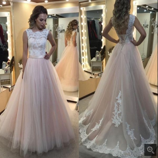 robe de soiree blush pink lace scoop neckline prom dresses 2019 robe de mariage appliques backless lace prom gowns sweet 16 dress, Black
robe de soiree blush pink lace scoop neckline prom dresses 2019 robe de mariage appliques backless lace prom gowns sweet 16 dress, Black