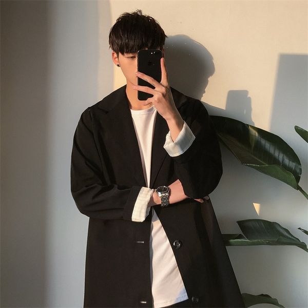 men's duster autumn and winter mid-length suit collar trench coat men's mid-length trench coat, Tan;black
men's duster autumn and winter mid-length suit collar trench coat men's mid-length trench coat, Tan;black