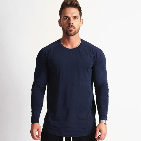 gym t shirt men running sport cotton t-shirt fitness workout long sleeve solid tee shirt new male jogging training clothing, Black;blue
gym t shirt men running sport cotton t-shirt fitness workout long sleeve solid tee shirt new male jogging training clothing, Black;blue