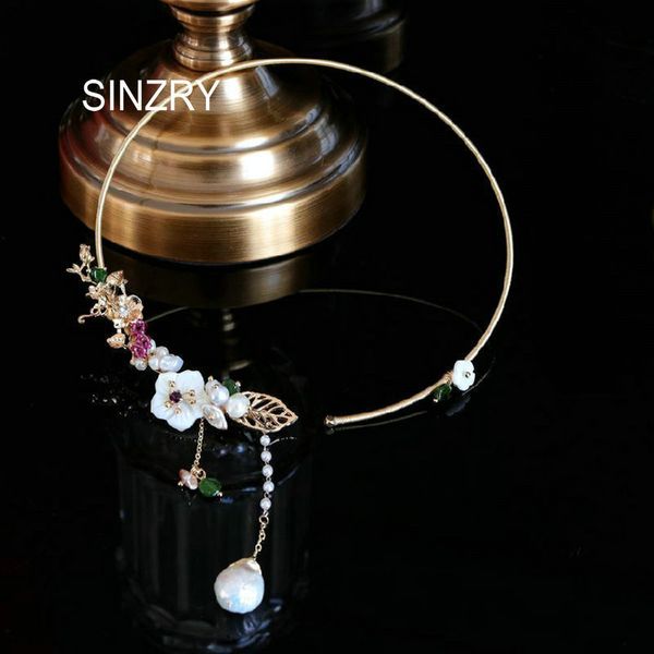 sinzry creative handmade natural freshwater pearl flower tassel chokers necklace band for women party costume jewelry gift, Silver
sinzry creative handmade natural freshwater pearl flower tassel chokers necklace band for women party costume jewelry gift, Silver