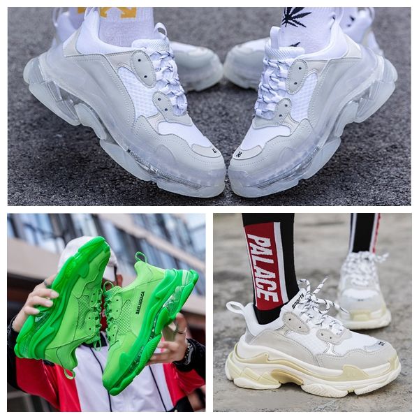 2020 new pairs 17fw balenciaga triple s sneakers luxury mens casual shoes triple s clear sole white green sports outdoor dad shoes, White;red
2020 new pairs 17fw balenciaga triple s sneakers luxury mens casual shoes triple s clear sole white green sports outdoor dad shoes, White;red