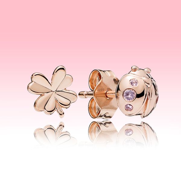 new clover and ladybird stud earrings luxury 18k rose gold women girls earring with original box for pandora jewelry earring set, Golden;silver
new clover and ladybird stud earrings luxury 18k rose gold women girls earring with original box for pandora jewelry earring set, Golden;silver