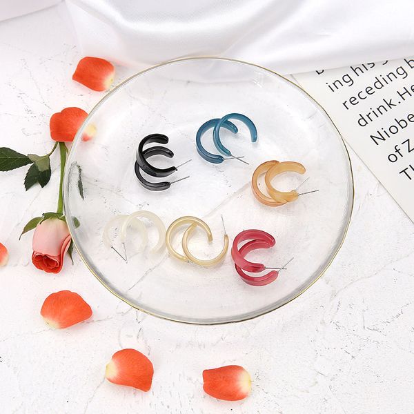 diy handmade accessories female network celebrity temperament korean c-shaped acetic acid earrings accessories, Golden;silver
diy handmade accessories female network celebrity temperament korean c-shaped acetic acid earrings accessories, Golden;silver