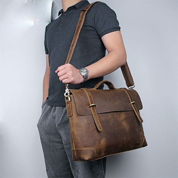 zipper men briefcase genuine leather crazy horse men shoulder messenger office bags lapbag 15 inch maletines hombre
zipper men briefcase genuine leather crazy horse men shoulder messenger office bags lapbag 15 inch maletines hombre