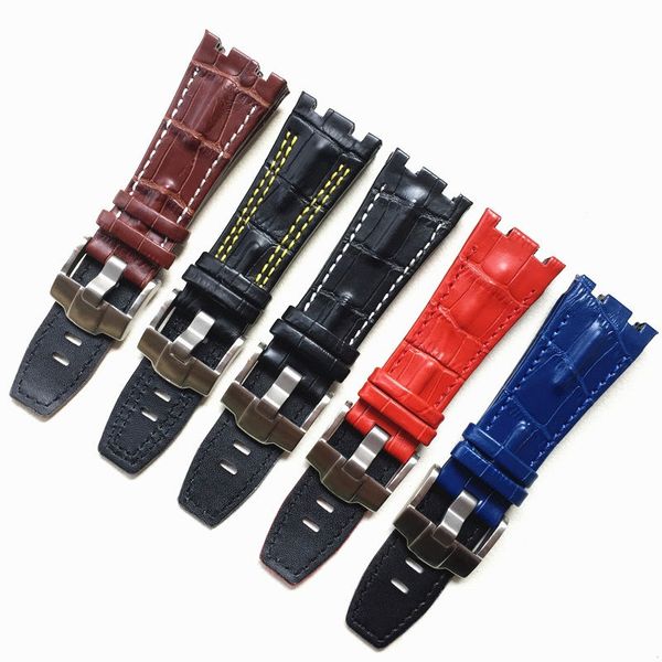 leather strap men watch accessories for offshore 26470 hornet silicone leather pin buckle 28mm, Black;brown
leather strap men watch accessories for offshore 26470 hornet silicone leather pin buckle 28mm, Black;brown