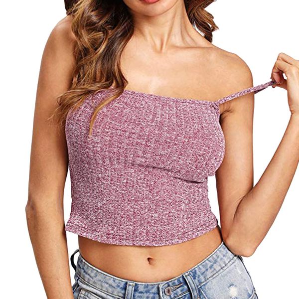 2019 korean clothes chemise femme fashion womens solid tank vest off shoulder halter t-shirt tee shirt femme sexy top, White
2019 korean clothes chemise femme fashion womens solid tank vest off shoulder halter t-shirt tee shirt femme sexy top, White