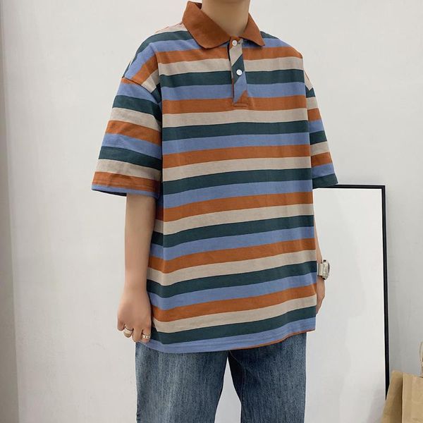 2020 summer men's fashion stripe printing tshirt short sleeve 4 color t shirt loose lapel collar high-quality t-shirt size s-xl, White;black
2020 summer men's fashion stripe printing tshirt short sleeve 4 color t shirt loose lapel collar high-quality t-shirt size s-xl, White;black