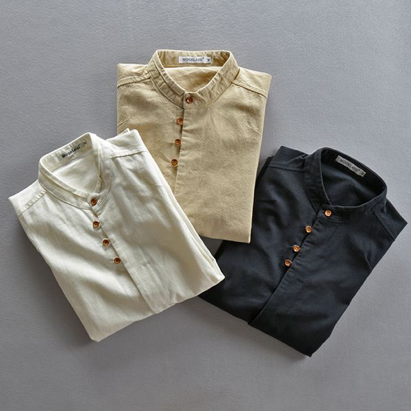 summer linen and cotton long sleeve shirt chinese style vintage fashion male shirts for men autumn spring summer, White;black
summer linen and cotton long sleeve shirt chinese style vintage fashion male shirts for men autumn spring summer, White;black