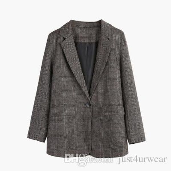women spring and autumn plaid blazer jacket slim thin suit jacket female korean version of professional wear retro fashion simple coat
women spring and autumn plaid blazer jacket slim thin suit jacket female korean version of professional wear retro fashion simple coat
