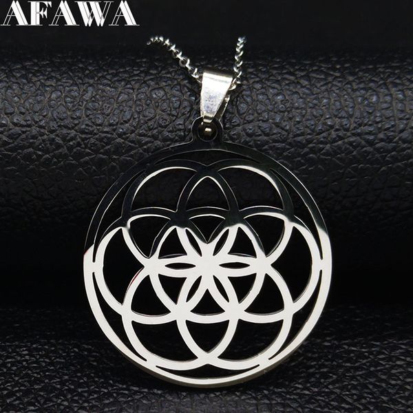 2019 new fashion flower of life stainless steel chain necklace for women silver color necklace jewelry joyas mujer n19307
2019 new fashion flower of life stainless steel chain necklace for women silver color necklace jewelry joyas mujer n19307
