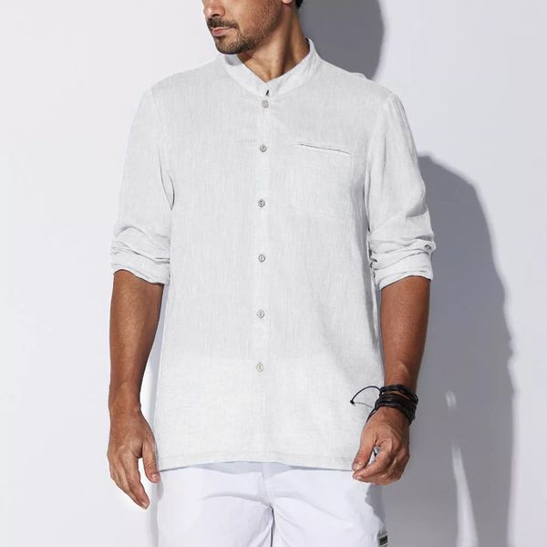 2019 men's baggy cotton linen solid plus size long sleeve brand shirts blouses casual male dress shirt camisa masculina, White;black
2019 men's baggy cotton linen solid plus size long sleeve brand shirts blouses casual male dress shirt camisa masculina, White;black