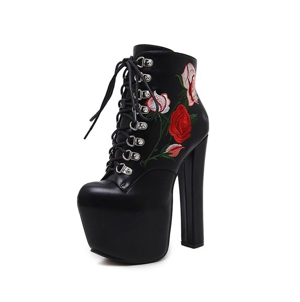 fashion women's ankle boots 2019 high-heeled flowers women's booties pu round head autumn and winter women's boots wholesale, Black
fashion women's ankle boots 2019 high-heeled flowers women's booties pu round head autumn and winter women's boots wholesale, Black