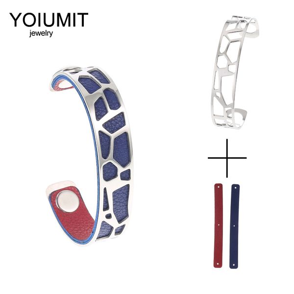 cremo giraffe diy stainless steel bracelets bangles for women jewelry yoiumit cuff bangles interchangeable leather pulseiras, Black
cremo giraffe diy stainless steel bracelets bangles for women jewelry yoiumit cuff bangles interchangeable leather pulseiras, Black