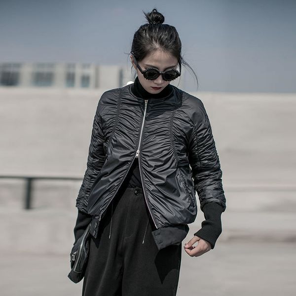 dark wind pleated black down coat women clothes 2019 fashion winter slim short stand collar zipper casual coat dmy1618
dark wind pleated black down coat women clothes 2019 fashion winter slim short stand collar zipper casual coat dmy1618