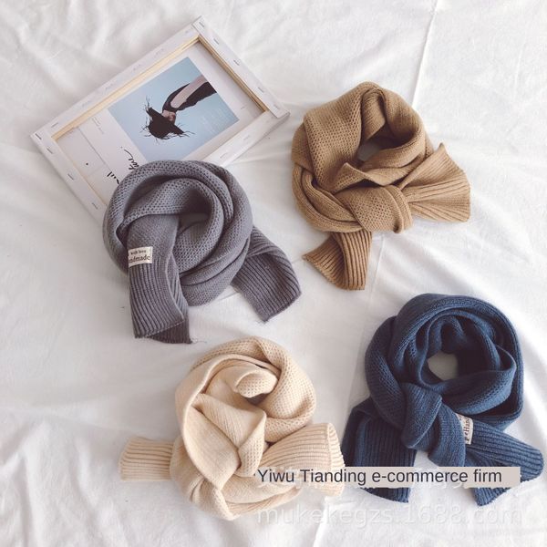 ins macaron color cloth label children's knitted winter warm scarf warm solid color baby wool scarf, Red;brown
ins macaron color cloth label children's knitted winter warm scarf warm solid color baby wool scarf, Red;brown