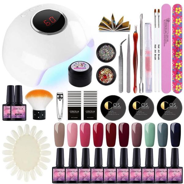 coscelia nail set uv led 24w lamp dryer with 10pcs nail gel polish kit soak off manicure tools set for art tools
coscelia nail set uv led 24w lamp dryer with 10pcs nail gel polish kit soak off manicure tools set for art tools
